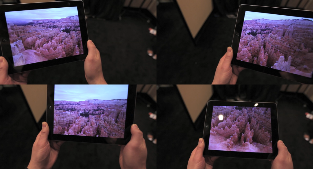 컨디션 원(Condition One)의 아이패드 앱 데모 화면 (출처: 컨디션 원 @비메오)