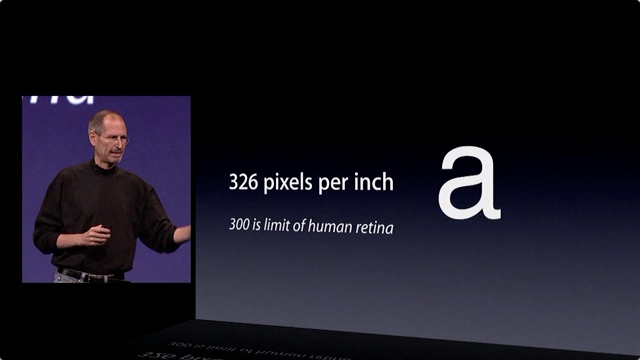 아이폰4의 레티나 디스플레이