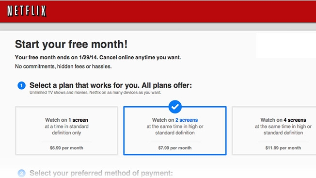 넷플릭스 요금제 선택 화면 (출처: 애드위크)