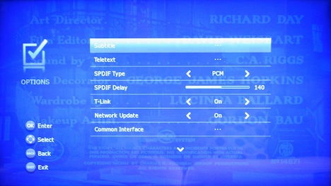 Uppleva Options Screen